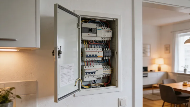 Sicherungskasten und moderne Elektroinstallation